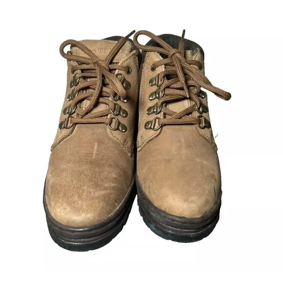 BareTraps Womens Size 6 Brown Suede Leather Ankle Hiking Boots Work Bear Paw - Picture 7 of 16